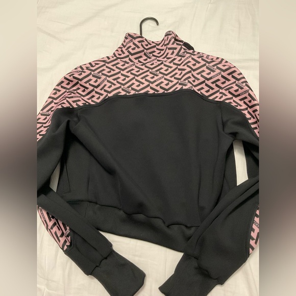 Versace Greca Print Women's Jogger Jacket Black Size 5 1002080 Italy - Picture 2 of 6